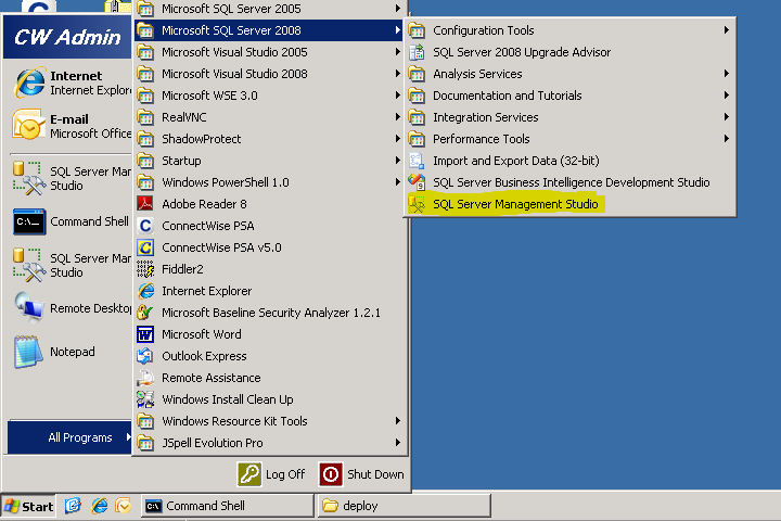 1. Create a SQL Account for ConnectGraph. »